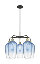 Innovations Lighting 516-5CR-BAB-G484-7SB - Brookhaven Flute - 5 Light - 26 inch - Black Antique Brass - Stem hung - Chandelier