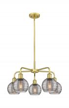 Innovations Lighting 516-5CR-SG-G1213-6SM - Athens Deco Swirl - 5 Light - 24 inch - Satin Gold - Chandelier