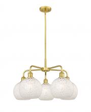 Innovations Lighting 516-5CR-SG-G1216-8WM - White Mouchette - 5 Light - 26 inch - Satin Gold - Chandelier