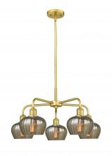 Innovations Lighting 516-5CR-SG-G96 - Fenton - 5 Light - 25 inch - Satin Gold - Chandelier