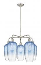 Innovations Lighting 516-5CR-SN-G484-7SB - Brookhaven Flute - 5 Light - 26 inch - Satin Nickel - Stem hung - Chandelier