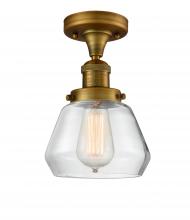 Innovations Lighting 517-1CH-BB-G172-LED - Fulton - 1 Light - 7 inch - Brushed Brass - Semi-Flush Mount