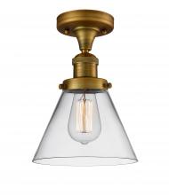 Innovations Lighting 517-1CH-BB-G42-LED - Cone - 1 Light - 8 inch - Brushed Brass - Semi-Flush Mount