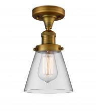 Innovations Lighting 517-1CH-BB-G62-LED - Cone - 1 Light - 7 inch - Brushed Brass - Semi-Flush Mount