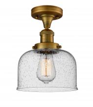 Innovations Lighting 517-1CH-BB-G74-LED - Bell - 1 Light - 8 inch - Brushed Brass - Semi-Flush Mount