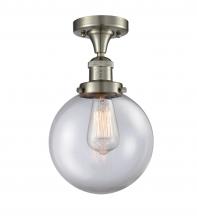 Innovations Lighting 517-1CH-SN-G202-8 - Beacon - 1 Light - 8 inch - Brushed Satin Nickel - Semi-Flush Mount