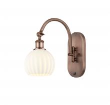 Innovations Lighting 518-1W-AC-G1217-6WV - White Venetian - 1 Light - 6 inch - Antique Copper - Sconce