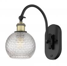 Innovations Lighting 518-1W-BAB-G122C-6CL - Athens - 1 Light - 6 inch - Black Antique Brass - Sconce
