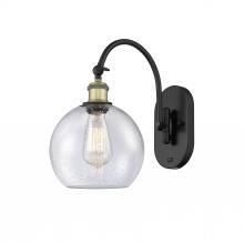 Innovations Lighting 518-1W-BAB-G124-8 - Athens - 1 Light - 8 inch - Black Antique Brass - Adjustable Swing Arm