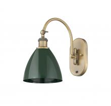 Innovations Lighting 518-1W-BB-MBD-75-GR - Plymouth - 1 Light - 8 inch - Brushed Brass - Sconce