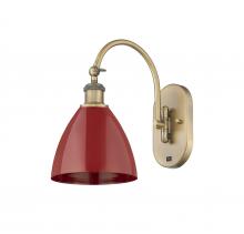 Innovations Lighting 518-1W-BB-MBD-75-RD - Plymouth - 1 Light - 8 inch - Brushed Brass - Sconce