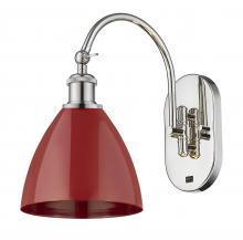 Innovations Lighting 518-1W-PN-MBD-75-RD - Plymouth - 1 Light - 8 inch - Polished Nickel - Sconce