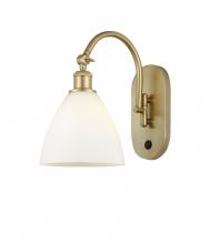 Innovations Lighting 518-1W-SG-GBD-751 - Bristol - 1 Light - 8 inch - Satin Gold - Adjustable Swing Arm