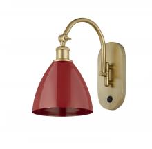 Innovations Lighting 518-1W-SG-MBD-75-RD - Plymouth - 1 Light - 8 inch - Satin Gold - Sconce