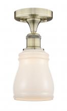 Innovations Lighting 616-1F-AB-G391 - Ellery - 1 Light - 5 inch - Antique Brass - Semi-Flush Mount