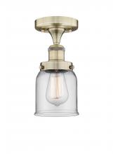 Innovations Lighting 616-1F-AB-G52 - Bell - 1 Light - 5 inch - Antique Brass - Semi-Flush Mount