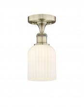 Innovations Lighting 616-1F-AB-G559-5GWH - Bridal Veil - 1 Light - 5 inch - Antique Brass - Semi-Flush Mount