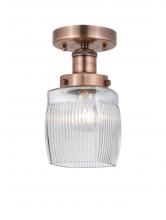 Innovations Lighting 616-1F-AC-G302 - Colton - 1 Light - 6 inch - Antique Copper - Semi-Flush Mount