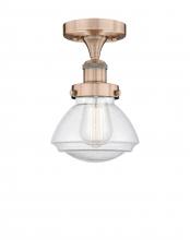 Innovations Lighting 616-1F-AC-G324 - Olean - 1 Light - 7 inch - Antique Copper - Semi-Flush Mount