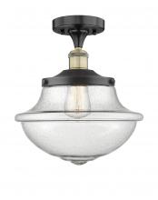 Innovations Lighting 616-1F-BAB-G544 - Oxford - 1 Light - 12 inch - Black Antique Brass - Semi-Flush Mount