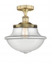 Innovations Lighting 616-1F-BB-G542 - Oxford - 1 Light - 12 inch - Brushed Brass - Semi-Flush Mount