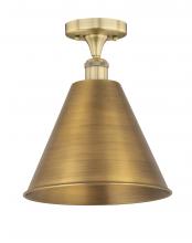 Innovations Lighting 616-1F-BB-MBC-12-BB - Berkshire - 1 Light - 12 inch - Brushed Brass - Semi-Flush Mount