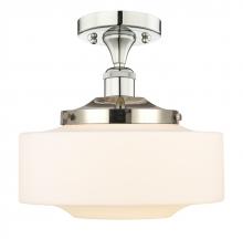 Innovations Lighting 616-1F-PN-G691-12 - Bridgeton - 1 Light - 12 inch - Polished Nickel - Semi-Flush Mount