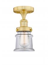 Innovations Lighting 616-1F-SG-G182S - Canton - 1 Light - 5 inch - Satin Gold - Semi-Flush Mount