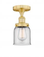 Innovations Lighting 616-1F-SG-G52 - Bell - 1 Light - 5 inch - Satin Gold - Semi-Flush Mount