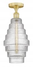 Innovations Lighting 616-1F-SG-G672-8 - Cascade - 1 Light - 8 inch - Satin Gold - Flush Mount