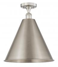 Innovations Lighting 616-1F-SN-MBC-16-SN - Berkshire - 1 Light - 16 inch - Brushed Satin Nickel - Semi-Flush Mount