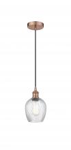 Innovations Lighting 616-1P-AC-G292 - Salina - 1 Light - 6 inch - Antique Copper - Cord hung - Mini Pendant