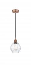 Innovations Lighting 616-1P-AC-G362 - Waverly - 1 Light - 6 inch - Antique Copper - Cord hung - Mini Pendant