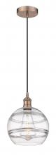 Innovations Lighting 616-1P-AC-G556-10CL - Rochester - 1 Light - 10 inch - Antique Copper - Cord hung - Mini Pendant