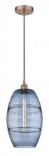 Innovations Lighting 616-1P-AC-G557-10BL - Vaz - 1 Light - 10 inch - Antique Copper - Cord hung - Mini Pendant