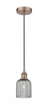 Innovations Lighting 616-1P-AC-G559-5SM - Bridal Veil - 1 Light - 5 inch - Antique Copper - Cord hung - Mini Pendant