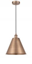 Innovations Lighting 616-1P-AC-MBC-12-AC - Berkshire - 1 Light - 12 inch - Antique Copper - Cord hung - Mini Pendant