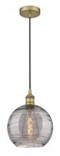 Innovations Lighting 616-1P-BB-G1213-10SM - Athens Deco Swirl - 1 Light - 10 inch - Brushed Brass - Cord hung - Mini Pendant