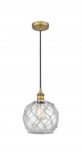 Innovations Lighting 616-1P-BB-G122-8RW - Farmhouse Rope - 1 Light - 8 inch - Brushed Brass - Cord hung - Mini Pendant