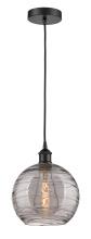 Innovations Lighting 616-1P-BK-G1213-10SM - Athens Deco Swirl - 1 Light - 10 inch - Matte Black - Cord hung - Mini Pendant