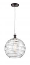 Innovations Lighting 616-1P-OB-G1213-12-LED - Athens Deco Swirl - 1 Light - 12 inch - Oil Rubbed Bronze - Cord hung - Mini Pendant
