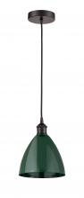 Innovations Lighting 616-1P-OB-MBD-75-GR - Plymouth - 1 Light - 8 inch - Oil Rubbed Bronze - Cord hung - Mini Pendant