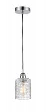 Innovations Lighting 616-1P-PC-G112C-5CL - Cobbleskill - 1 Light - 5 inch - Polished Chrome - Cord hung - Mini Pendant