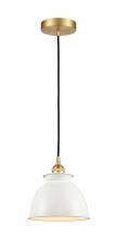 Innovations Lighting 616-1P-SG-M14-W - Adirondack - 1 Light - 8 inch - Satin Gold - Cord hung - Mini Pendant