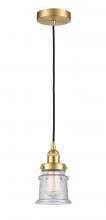 Innovations Lighting 616-1PH-SG-G184S - Canton - 1 Light - 5 inch - Satin Gold - Cord hung - Mini Pendant