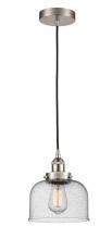 Innovations Lighting 616-1PH-SN-G74-LED - Bell - 1 Light - 8 inch - Brushed Satin Nickel - Cord hung - Mini Pendant