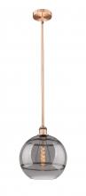 Innovations Lighting 616-1S-AC-G556-12SM - Rochester - 1 Light - 12 inch - Antique Copper - Cord hung - Mini Pendant