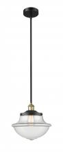 Innovations Lighting 616-1S-BAB-G542 - Oxford - 1 Light - 12 inch - Black Antique Brass - Cord hung - Mini Pendant