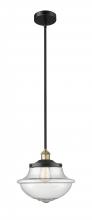 Innovations Lighting 616-1S-BAB-G544 - Oxford - 1 Light - 12 inch - Black Antique Brass - Cord hung - Mini Pendant