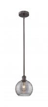Innovations Lighting 616-1S-OB-G1213-8SM - Athens Deco Swirl - 1 Light - 8 inch - Oil Rubbed Bronze - Cord hung - Mini Pendant